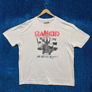 Rancid “ And Out Come the Wolves” Rock Band Graphic Beige T-Shirt Size XXL